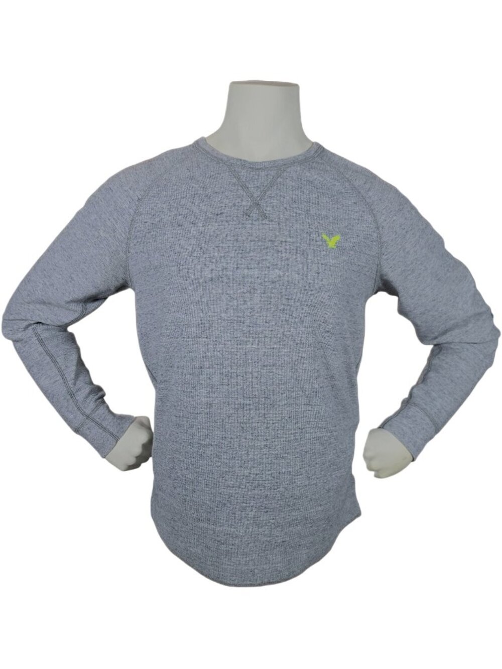 American Eagle AE Legend Gray Waffle Knit Thermal L